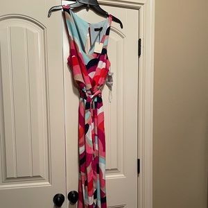 Trina cropped jumpsuit multi color size 12